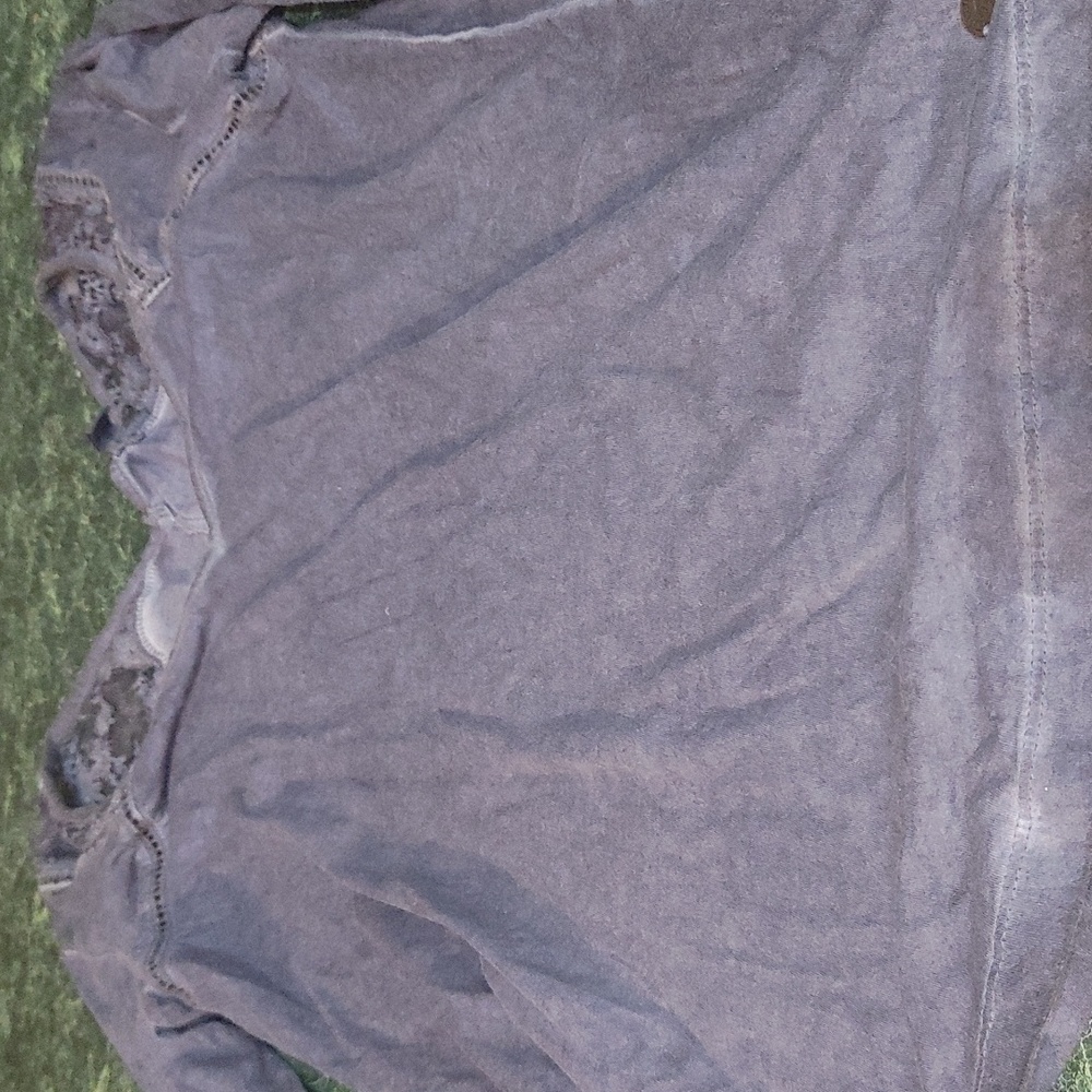3/4 sleeve shirt lace detail, Timeout, sz M